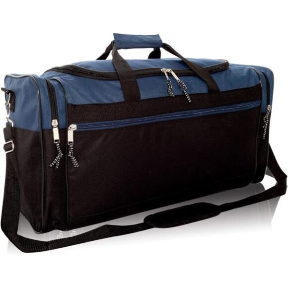 25" Extra Large Duffle Bag in Navy and Black - Picture 1 of 6